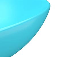 VidaXL Wastafel rond keramiek lichtgroen - thumbnail