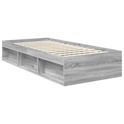 Bedframe Grijs Sonoma 90 x 190 cm Massief grenenhout