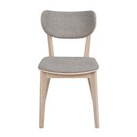 Rowico Home Kato Houten Eetkamerstoel Whitewash - Lichtgrijze Zitting - thumbnail