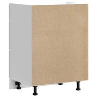 Keuken onderkast Kalmar bewerkt hout betongrijs - thumbnail