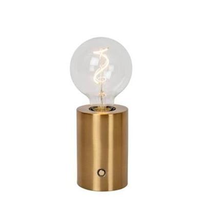 Lucide VIVO - Oplaadbare Tafellamp - Accu/Batterij - Ø 8 cm - LED Dimb. - E27 - 1x1W 2700K - Mat Goud / Messing Lucide VIVO - Oplaadbare Tafellamp - Accu/Batterij - Ø 8 cm - LED Dimb. - E27 - 1x1W 2700K - Mat Goud / Messing