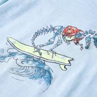 Kindershirt dinosaurusprint 104 lichtblauw - thumbnail
