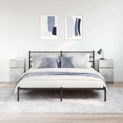 Nachtkastjes 2 st 39x35x65 cm bewerkt hout betongrijs