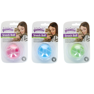 Pawise Cat Treat Ball 5cm assorti