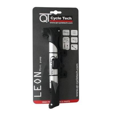 Qtcycletech qt mini pomp leon dv/sv/av 23 cm met houder blister 1304430