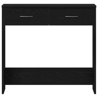 Bureau Zwart eiken 80 x 40 x 75 cm Bewerkt hout