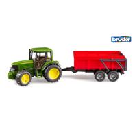 bruder John Deere 6920 met kiepaanhanger modelvoertuig - thumbnail