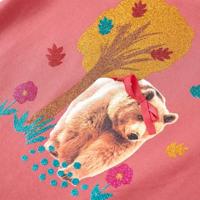 Kindershirt met lange mouwen berenprint 140 oudroze - thumbnail
