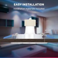 Chandler - Smart inbouwspot - IP20 voor binnen - 5,5 Watt 345 Lumen - Kantelbaar - Wifi + Bluetooth - RGBWW - GU10 - Google Home, Amazon Alexa en Siri - RVS - thumbnail