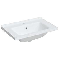 VidaXL Wastafel rechthoekig 71x48x19,5 cm keramiek wit - thumbnail