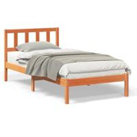 Bedframe met hoofdeinde Wasbruin 75 x 190 cm Massief grenenhout - thumbnail