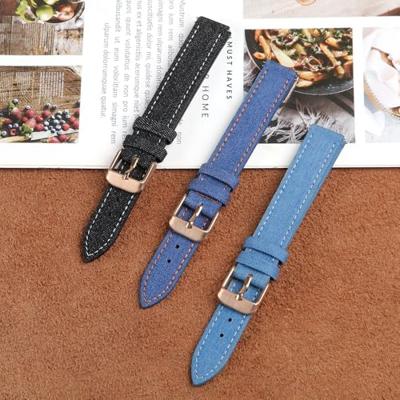 Leren denim bandje - Donkerblauw - Garmin Lily 2 Leren denim bandje - Donkerblauw - Garmin Lily 2