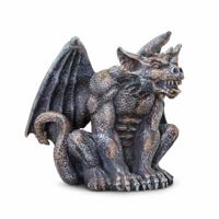 Safari speelfiguur Gargoyle jongens 9 cm zilver/brons - thumbnail