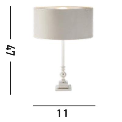 Searchlight Tafellamp chroomWhitby met taupe kap - EU81214TA