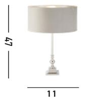 Searchlight Tafellamp chroomWhitby met taupe kap - EU81214TA - thumbnail
