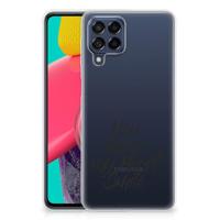 Samsung Galaxy M53 | Siliconen hoesje | met naam Heart Smile - thumbnail