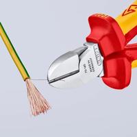 Knipex Zijsnijtang | 160 mm Lengte | Geïsoleerd | Meercomponenten-Omhullingen | VDE-Goedgekeurd | Geïntegreerde Bescherming - 70 06 160 T BK - thumbnail