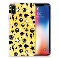 Silicone Back Case Apple iPhone X | Xs Punk Geel - thumbnail