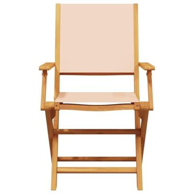 3-delige Bistroset stof en massief hout beige