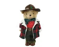 Kerstpop Teddybeer Rood 60cm - thumbnail