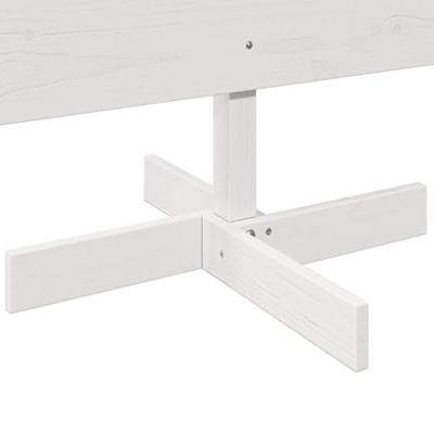 VidaXL Kerstdecoratie kerstboom 180 cm massief grenenhout wit