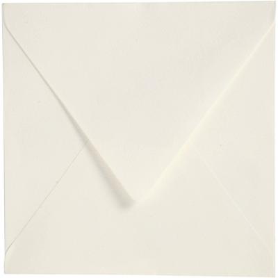 Creativ Company Enveloppen, afmeting envelop 16x16 cm, 120 gr, off-white, 50 stuk/ 1 doos
