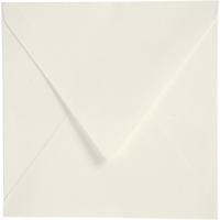 Creativ Company Enveloppen, afmeting envelop 16x16 cm, 120 gr, off-white, 50 stuk/ 1 doos - thumbnail