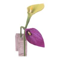 Decoratie Aronskelk Paars en Lime (36 cm) - thumbnail