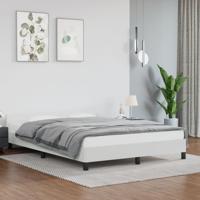 Bedframe met hoofdeinde zonder matras 140x200 cm wit - thumbnail