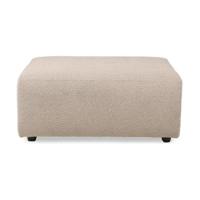 HKliving Jax bank Hocker Boucle Taupe - thumbnail