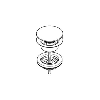 Grohe Waste Others met Push Open Plug Cool Sunrise Geborsteld