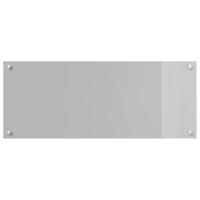 VidaXL Keuken spatscherm lichtgrijs 100 x 40 cm gehard glas - thumbnail