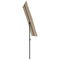VidaXL Parasol met aluminium paal 180x110 cm taupe - thumbnail