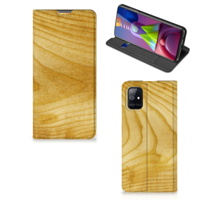Samsung Galaxy M51 Book | Wallet Case | Licht Hout