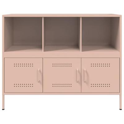 Dressoir 100,5x39x79 cm koudgewalst staal roze