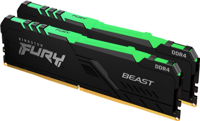 Kingston Technology FURY Beast RGB geheugenmodule 16 GB 2 x 8 GB DDR4 3200 MHz - thumbnail