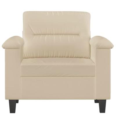 Fauteuil 60 cm microvezelstof crmekleurig