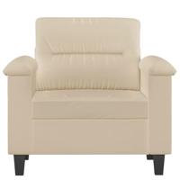Fauteuil 60 cm microvezelstof crmekleurig - thumbnail