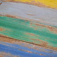 Barkrukken 2 st massief gerecycled hout - thumbnail