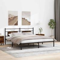 Bedframe zonder matras 183x213 cm spaanplaat gerookt eiken - thumbnail