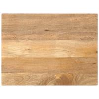Tafelblad rechthoekig 80x60x2,5 cm massief mangohout - thumbnail
