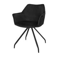 Riverdale Ava eetkamerstoel Zwart - thumbnail