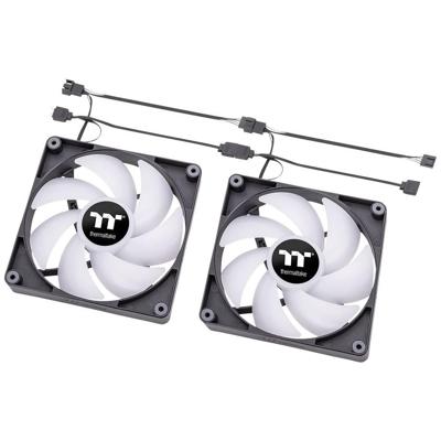 Thermaltake CL-F149-PL12SW-A PC-ventilator Zwart, Transparant, RGB (b x h x d) 120 x 120 x 25 mm