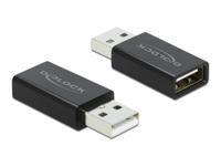 Delock 66529 USB 2.0-adapter Type-A male naar Type-A femalee datablocker - thumbnail