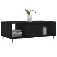 Salontafel 90x50x36,5 cm bewerkt hout zwart - thumbnail