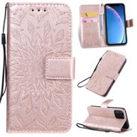 Gedrukt afdrukken zonnebloem patroon horizontale Flip PU lederen case voor iPhone 11 Pro met houder & kaartsleuven & portemonnee & Lanyard - thumbnail