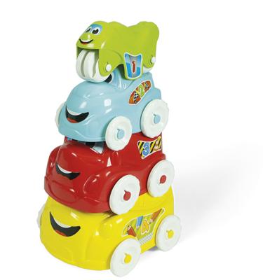 Clementoni stapeltoren voertuigen, 4dlg.
