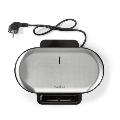 Nedis KAWP110FBK Dubbel Wafelijzer 2x 14 Cm 1200 W Zwart