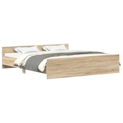 Bedframe met hoofd- en voeteneinde sonoma eikenkleur 180x200 cm