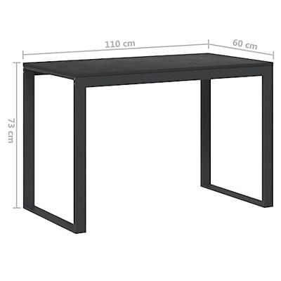 Computerbureau 110x60x73 cm spaanplaat zwart